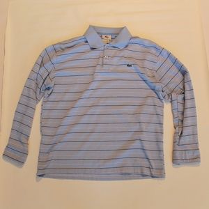 Lacoste Polo Shirt Long-Sleeve Blue Striped